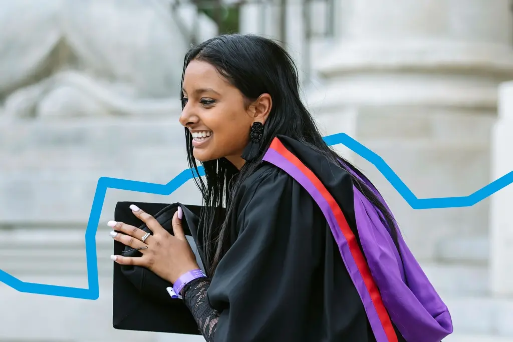 Female student at graduation